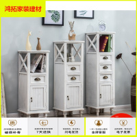 苏宁放心购实木夹缝柜小户型床头柜简约斗柜客厅边角窄收纳柜30cm储物柜新款简约