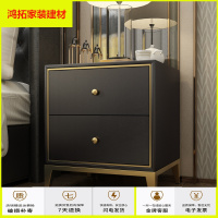 苏宁放心购轻奢床头柜 现代简约ins风床头柜实木皮艺床边柜小柜子储物柜新款简约