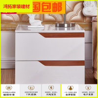 苏宁放心购若妃 床头柜高档撞色白色烤漆卧室收纳床边柜 可整装新款简约