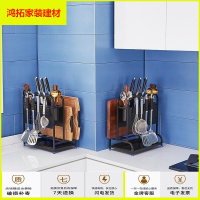 苏宁放心购不锈钢多功能厨房置物架用品放刀座砧板菜板架子刀具收纳架新款简约