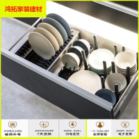 苏宁放心购碗架沥水架抽屉式厨房置物架橱柜收纳架放洗沥晾凉碗碟架盘子架新款简约
