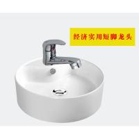 苏宁放心购全铜玻璃盆单冷水龙头 陶瓷盆面盆水龙头 高脚面盆龙头单冷水龙头新款简约