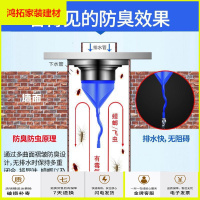 苏宁放心购地漏器下水道盖卫生间防反味神器地漏芯硅胶圆形地漏新款简约