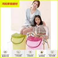 苏宁放心购家用泡脚桶塑料加大高深按摩洗脚盆泡脚木桶带盖保温足浴盆足疗桶新款简约