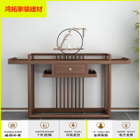 苏宁放心购实木玄关桌条案玄关柜墙角餐边柜落地置物架长条桌边桌边几新款简约