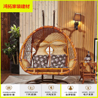 苏宁放心购吊篮藤椅家用吊椅双人摇椅吊床室内休闲秋千椅阳台鸟巢摇篮椅新款简约