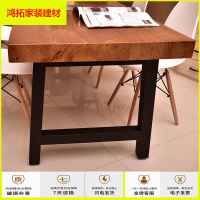 苏宁放心购loft铁艺实木办公电脑桌复古家用餐桌会议桌创意写字台书桌新款简约