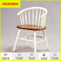 苏宁放心购[正常发货乡村实木餐椅靠背椅经济型休闲咖啡椅地中海新款简约