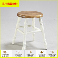 苏宁放心购[正常发货乡村凳子实木圆凳餐厅梳妆台厅换鞋凳新款简约