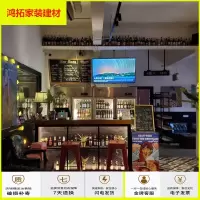 苏宁放心购收银台复古餐厅酒吧转角吧台铁艺烧烤店饭店前台接待台新款简约
