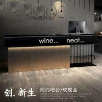 苏宁放心购工业风院不锈钢吧台桌收银台理发服装店公司前台转角定制柜台新款简约