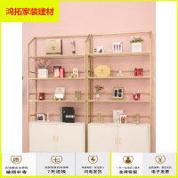 苏宁放心购化妆品展示架落地式院产品展示柜精品陈列架服装店鞋包置物架新款简约