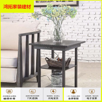 灯具放心购美式简约带USB插座客厅沙发边几角几储物桌方形桌电话几无线充电新款简约