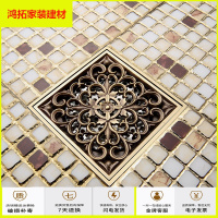 苏宁放心购欧式仿古地漏仿古铜地漏 全铜复古洗衣机地漏防臭地漏新款简约