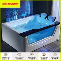 苏宁放心购大瀑布冲浪按摩浴缸亚克力恒温加热情侣酒店别墅单人双人1.7浴盆新款简约