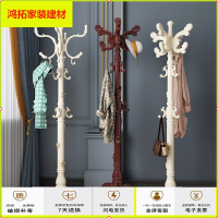 苏宁放心购欧式实木落地家用衣帽架卧室衣服架子单杆式挂衣架落地式挂衣杆新款简约