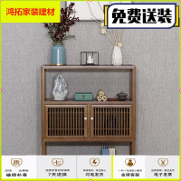 苏宁放心购新中式茶室实木博古架茶叶收纳架储物柜现代简约餐边柜置物架新款简约