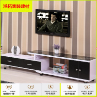 苏宁放心购特价伸缩液晶钢化玻璃电视柜现代简约时尚视听柜组合边桌新款简约