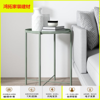 苏宁放心购北欧简约床头小茶几铁艺阳台花架网红边几角几卧室飘窗ins小圆桌新款简约