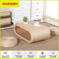 苏宁放心购简约日式藤编实木榻榻米茶几飘窗桌子小茶几窗阳台矮茶桌地台炕桌新款简约