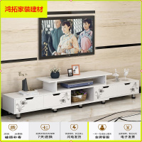 苏宁放心购简约现代可伸缩电视柜小户型客厅仿实木电视机柜背景柜茶几地柜子新款简约