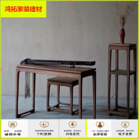 苏宁放心购新中式古琴桌原木琴桌实木古筝架老榆木条案供桌玄关桌条几新款简约