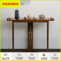 苏宁放心购玄关台客厅玄关桌现代简约家用新中式供桌靠墙隔断条案竹制置物架新款简约