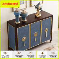 苏宁放心购新中式玄关柜实木轻奢鞋柜中式入户客厅装饰端景台禅意隔断条案新款简约