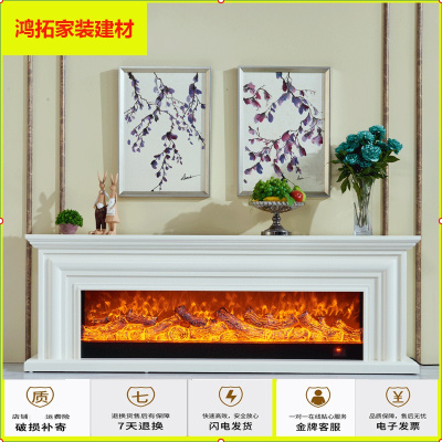 苏宁放心购1.2/1.51.8/2米欧式壁炉装饰柜简约壁炉架实木美式壁炉取暖电视柜新款简约