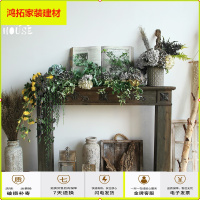 苏宁放心购实木壁炉美式欧式复古装饰柜店铺陈列民宿拍摄道具婚庆摆设假新款简约
