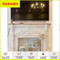 苏宁放心购法式复古别墅壁炉装饰柜民宿酒店客厅做旧玄关欧式会所浮壁炉架新款简约