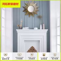 苏宁放心购简约壁炉美式客厅走廊过道背景墙白色家用玄关实木厚20厘米壁炉架新款简约