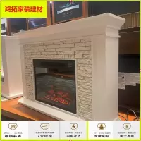 苏宁放心购美式壁炉装饰柜欧式实木走廊过道玄关柜轻奢背景墙壁炉架新款简约