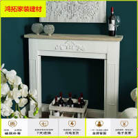 苏宁放心购美式法式复古实木假壁炉装饰架婚纱摄影道具民宿花艺工作室摆设新款简约