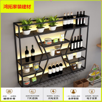 苏宁放心购北欧铁艺置物架壁挂式红酒架墙上展示架创意吧台家用酒架工业风新款简约