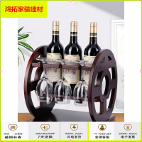 苏宁放心购红酒架摆件红酒杯架倒挂酒瓶实木欧式创意葡萄酒展示架创意摆件新款简约