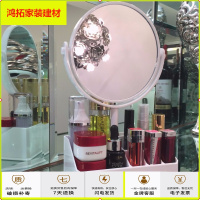 苏宁放心购日式化妆镜化妆品口红收纳盒带镜子化妆盒台式镜公主镜寝室宿舍镜新款简约