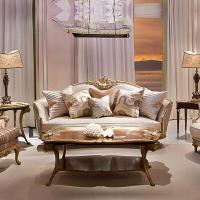 欧式沙全实木简欧布艺沙美式真皮沙单人双人位客厅家具组合意大利小黄牛头层牛皮