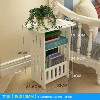 北欧茶几简约客厅小圆桌小户型阳台边几卧室床头柜简易创意方桌子方桌组装