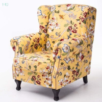 美式老虎椅单人沙小户型双三人布艺沙酒店美甲店卧室客厅沙