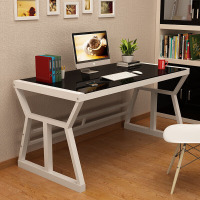 钢化玻璃电脑桌简约现公书桌家用简易学习书桌经济型写字台