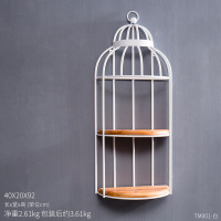 创意美式复古个性鸟笼置物架酒架室内落地家居装饰品摆件客厅摆设