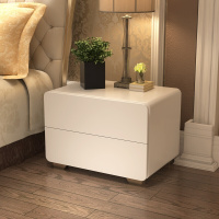 白色简易烤漆床头柜简约现代储物柜卧室多功能整装收纳床边柜