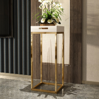 简约钛金不锈钢花架多层室内客厅花盆花架盆栽室内办公室花架