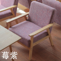 办公室洽谈桌椅组合简约休闲双人卡座甜品奶茶店西餐咖啡厅布沙浅浅灰麻布双人
