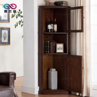 美式角柜实木三角形欧式客厅角落靠墙柜转角柜储物书柜拐角酒柜预售45天整装
