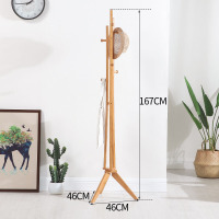 楠竹衣帽架落地挂衣架简易单杆式衣服架挂包架卧室家用服装架