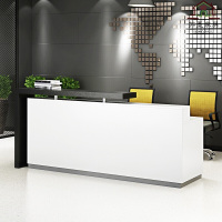 简约现代前台柜台桌接待台服装店收银台办公吧台桌迎宾台DF