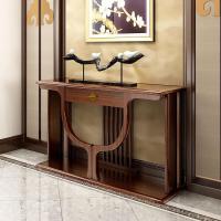 新中式玄关台金丝檀木实木玄关桌现代简约入户玄关柜端景台走廊柜 L1200 W390 H750