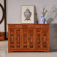 中式实木鞋柜花储物柜厅南榆木仿古三四六客厅进鞋柜六六斗鞋柜整装